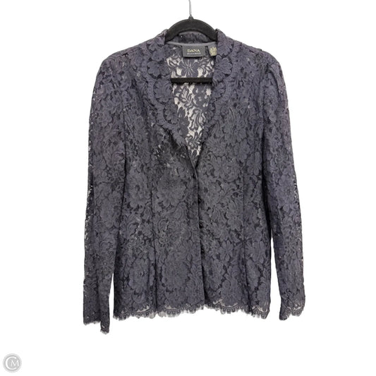 Blouse Long Sleeve By Dana Buchman In Navy, Size: 12