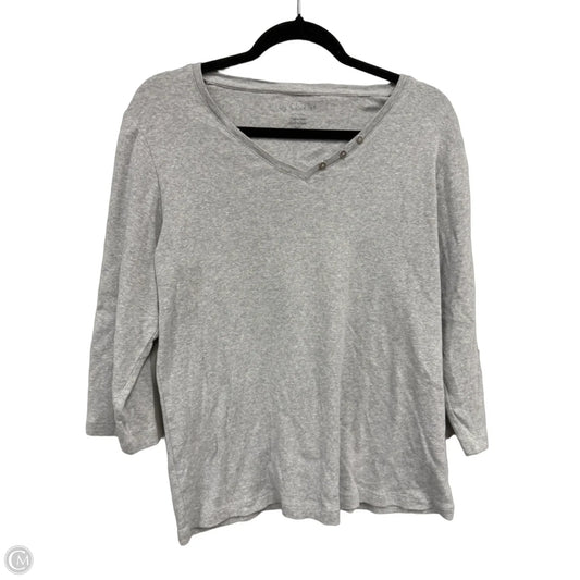 Top Long Sleeve By Chicos In Grey, Size: L