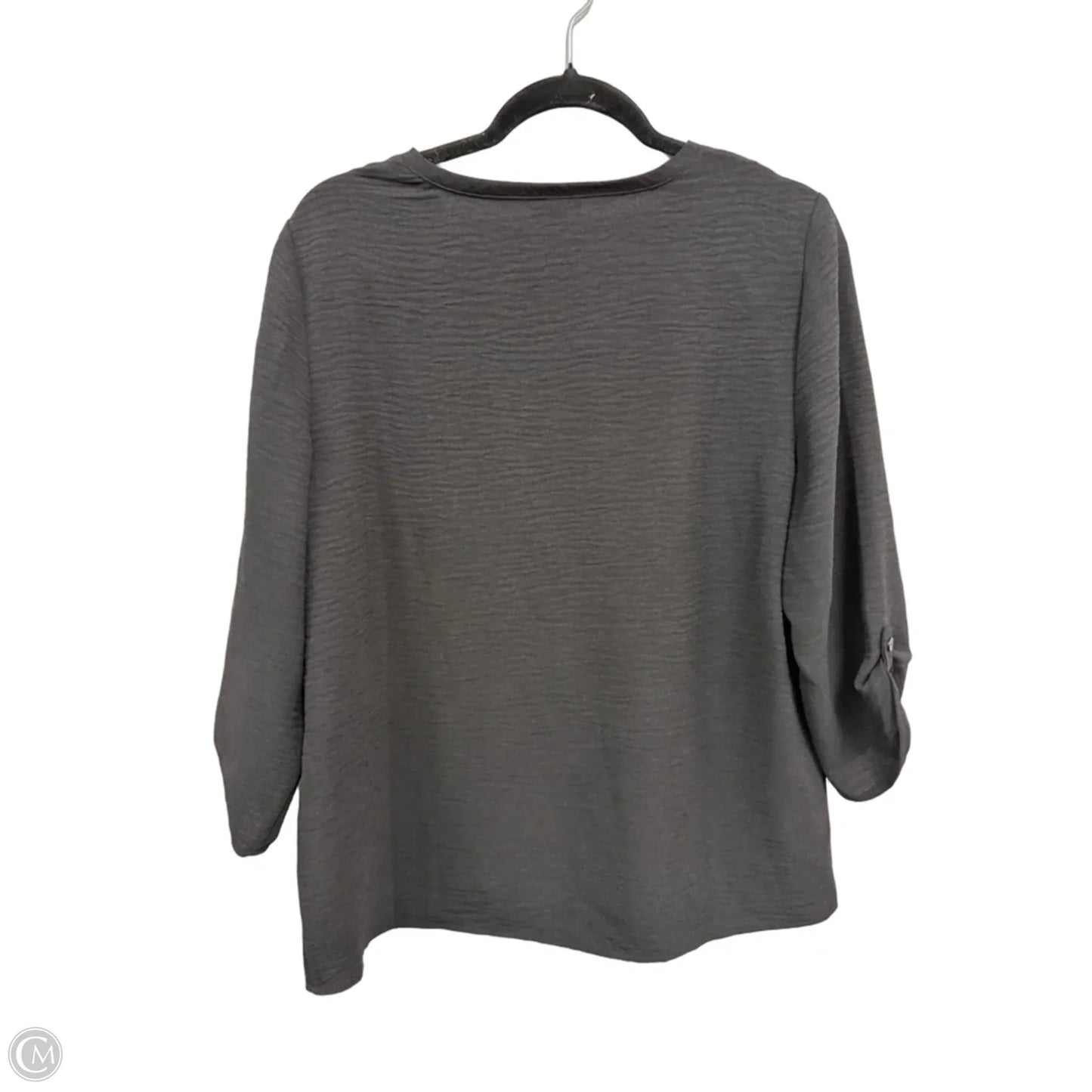 Top 3/4 Sleeve By Chicos In Black, Size: M
