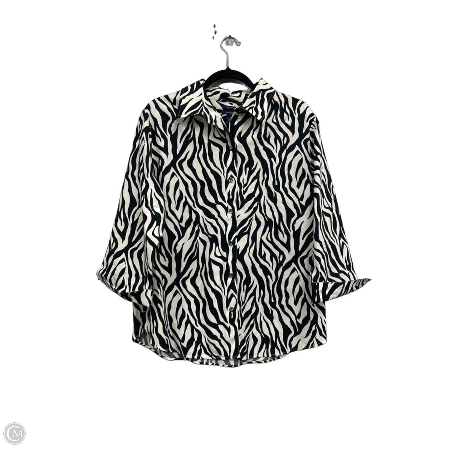Blouse Long Sleeve By West Bound In Animal Print, Size: 16