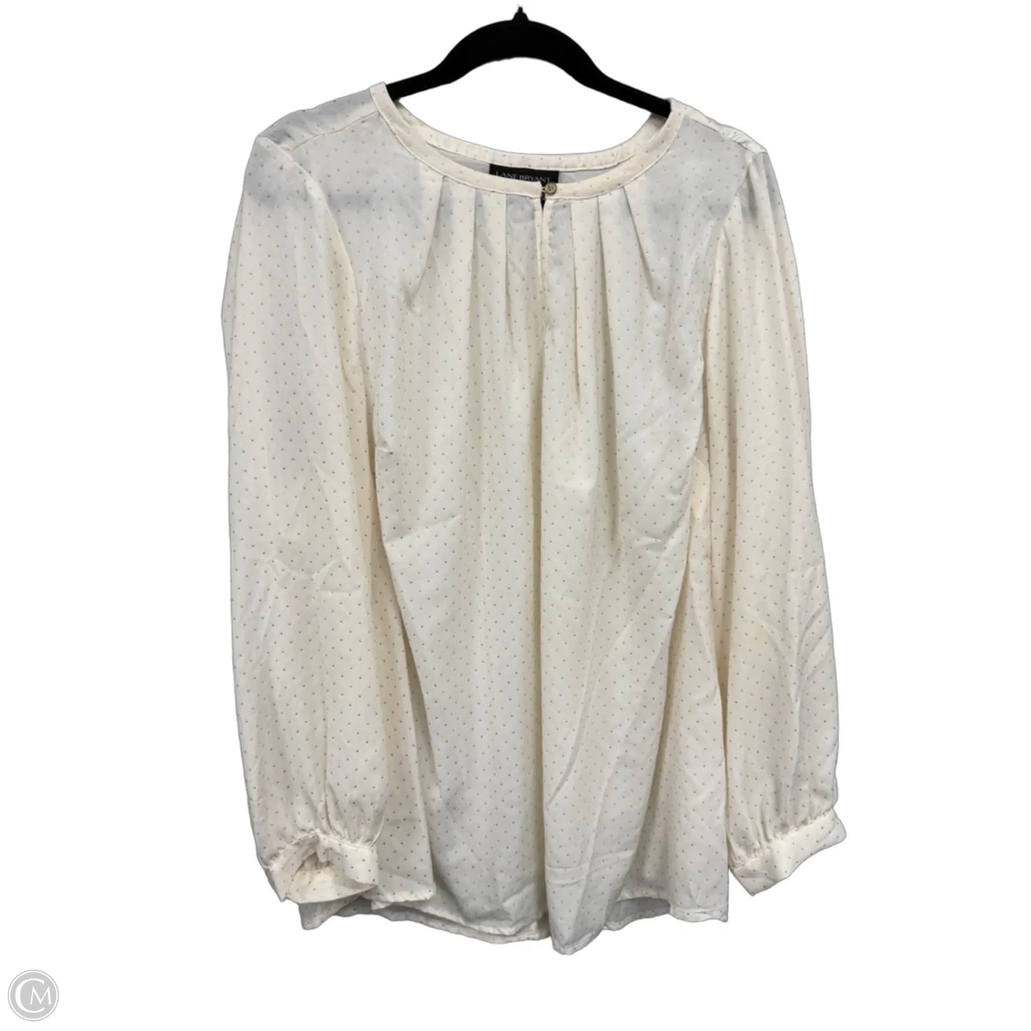 Blouse Long Sleeve By Lane Bryant In White, Size: 18