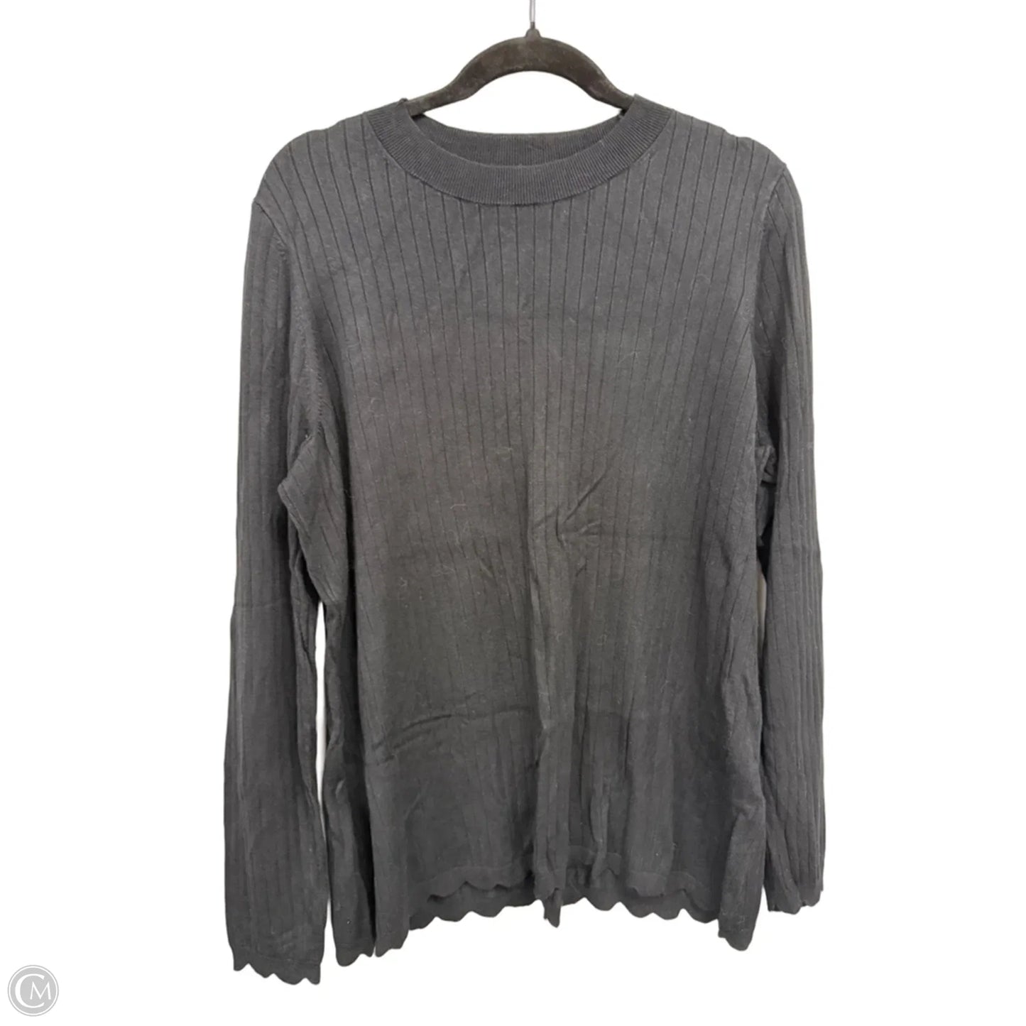 Top Long Sleeve By 41 Hawthorn In Black, Size: 2x
