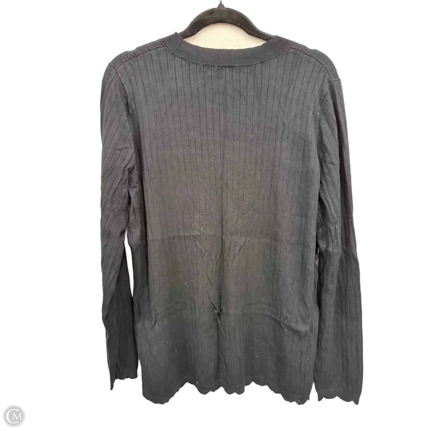 Top Long Sleeve By 41 Hawthorn In Black, Size: 2x