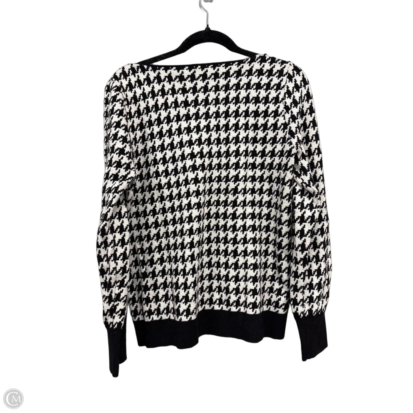 Sweater By Ann Taylor In Black & White, Size: L