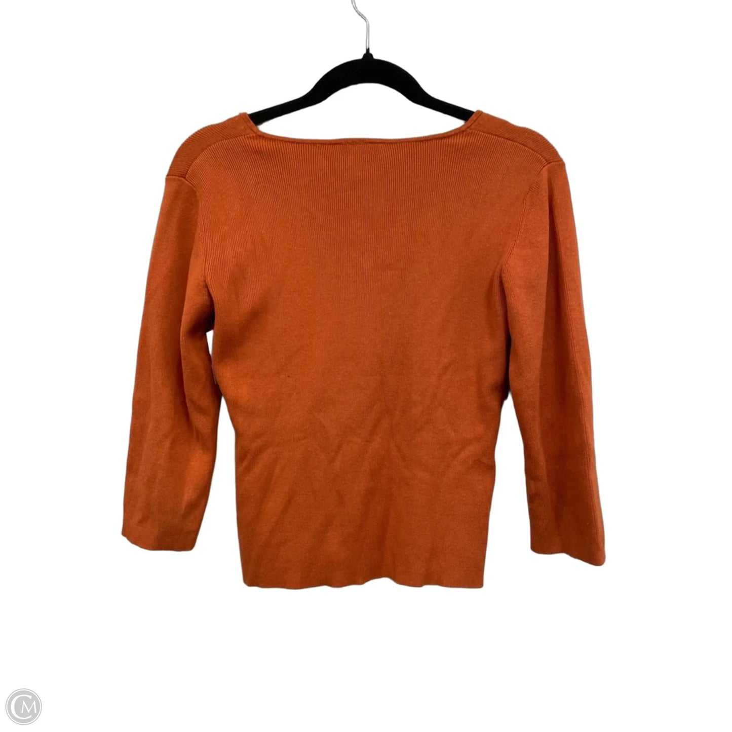 Top 3/4 Sleeve By Ann Taylor In Orange, Size: S