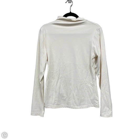 Athletic Top Long Sleeve Crewneck By Yogalicious In Cream, Size: Xl