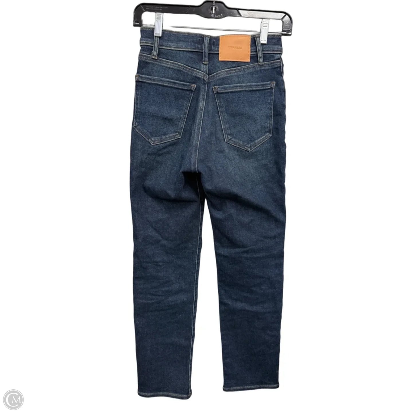 Jeans Straight By Express In Blue Denim, Size: 0