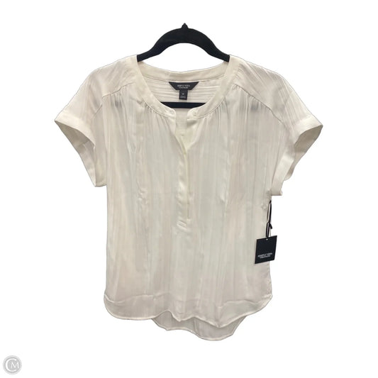 Blouse Short Sleeve By Simply Vera In White, Size: M