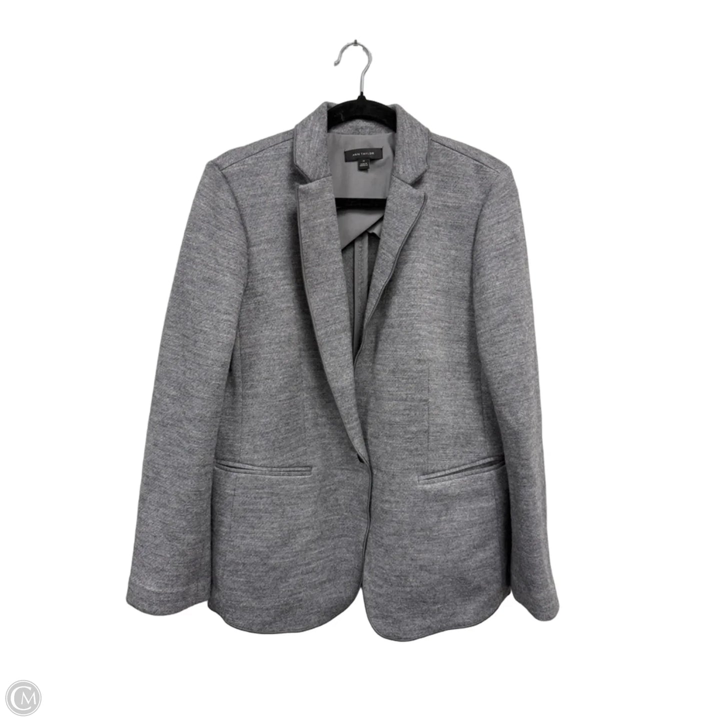 Blazer By Ann Taylor In Grey, Size: M