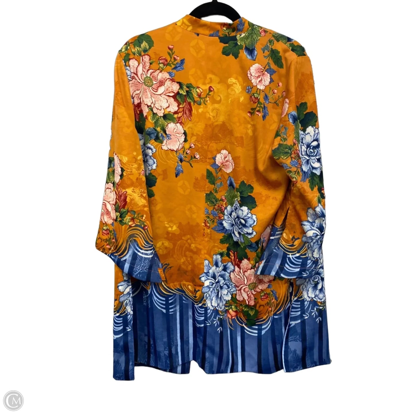 Kimono By Chicos In Blue & Orange, Size: L