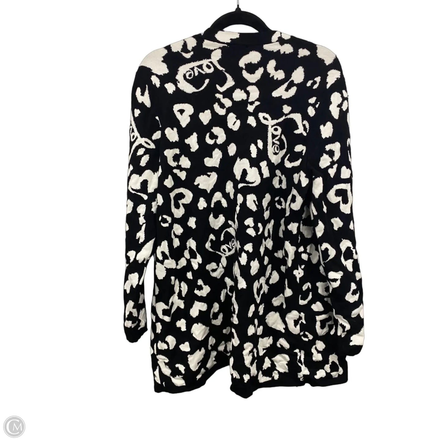 Cardigan By Chicos In Black & White, Size: L