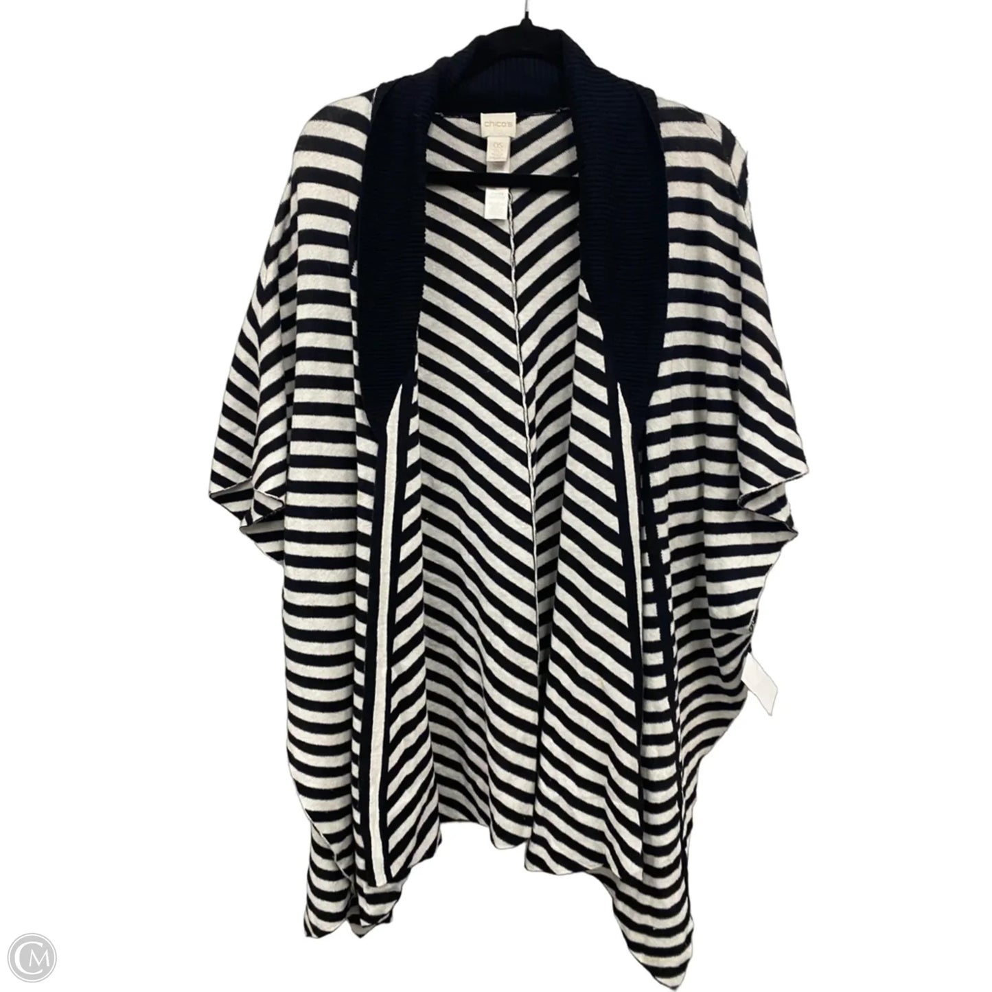 Cardigan By Chicos In Black & White, Size: Osfm