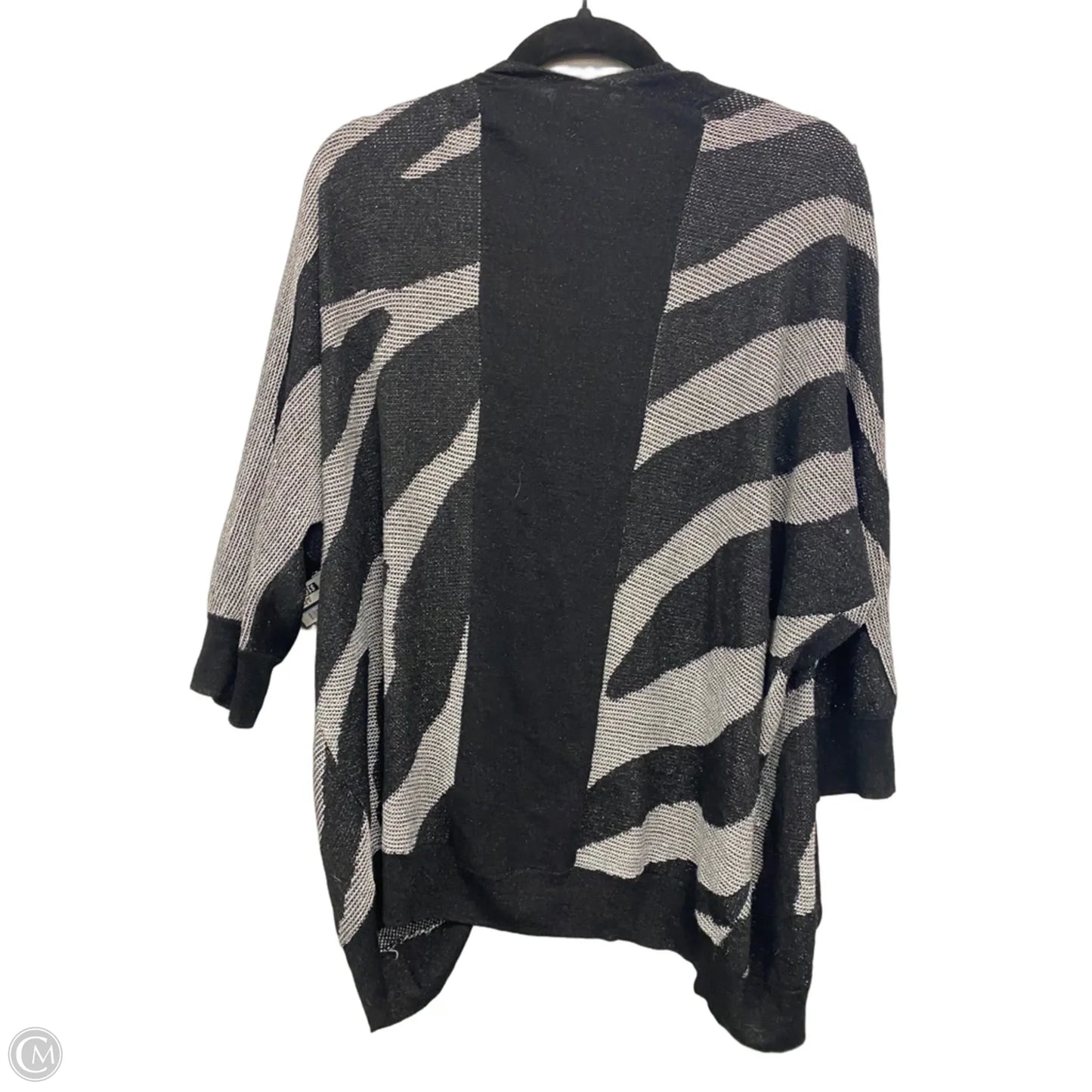 Cardigan By Chicos In Black & Silver, Size: M