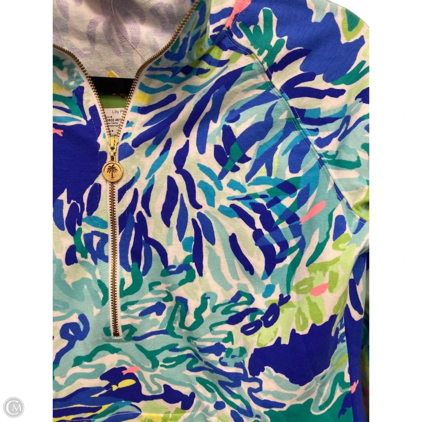 Sweatshirt Designer By Lilly Pulitzer In Blue & Green, Size: S