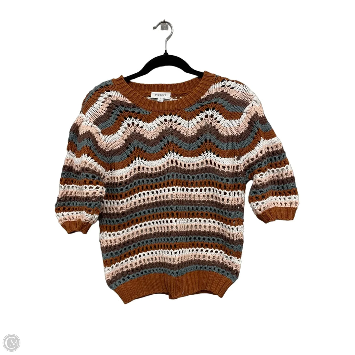 Sweater By Evereve In Brown & Grey, Size: S