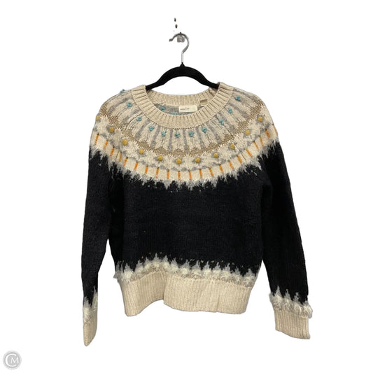 Sweater By Sleeping On Snow In Black & Cream, Size: M