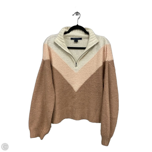 Sweater By French Connection In Cream & Pink, Size: S