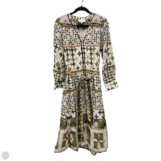 Dress Casual Midi By Cleobella In Green & White, Size: Xs