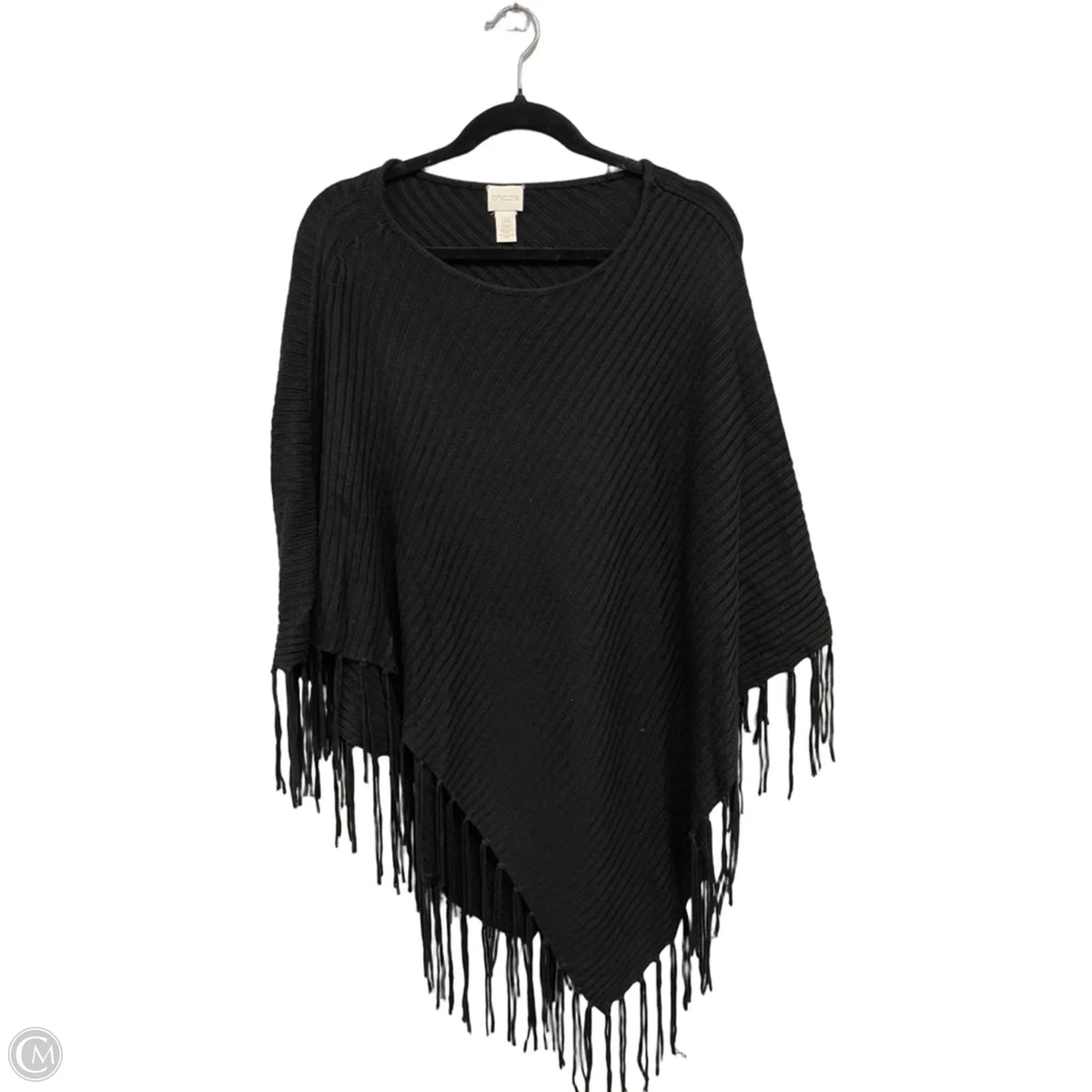 Poncho By Chicos In Black, Size: 0