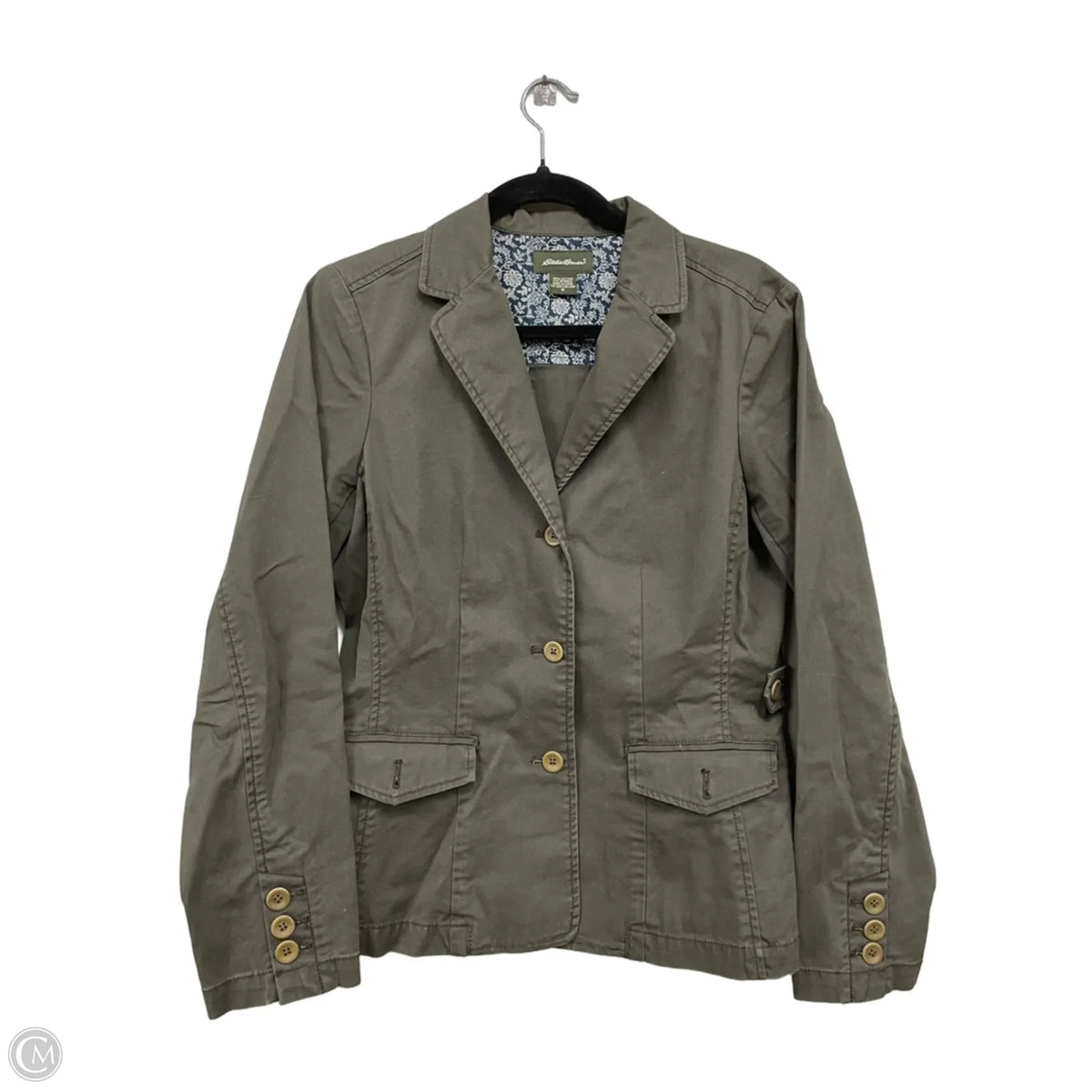 Jacket Utility By Eddie Bauer In Green, Size: 8