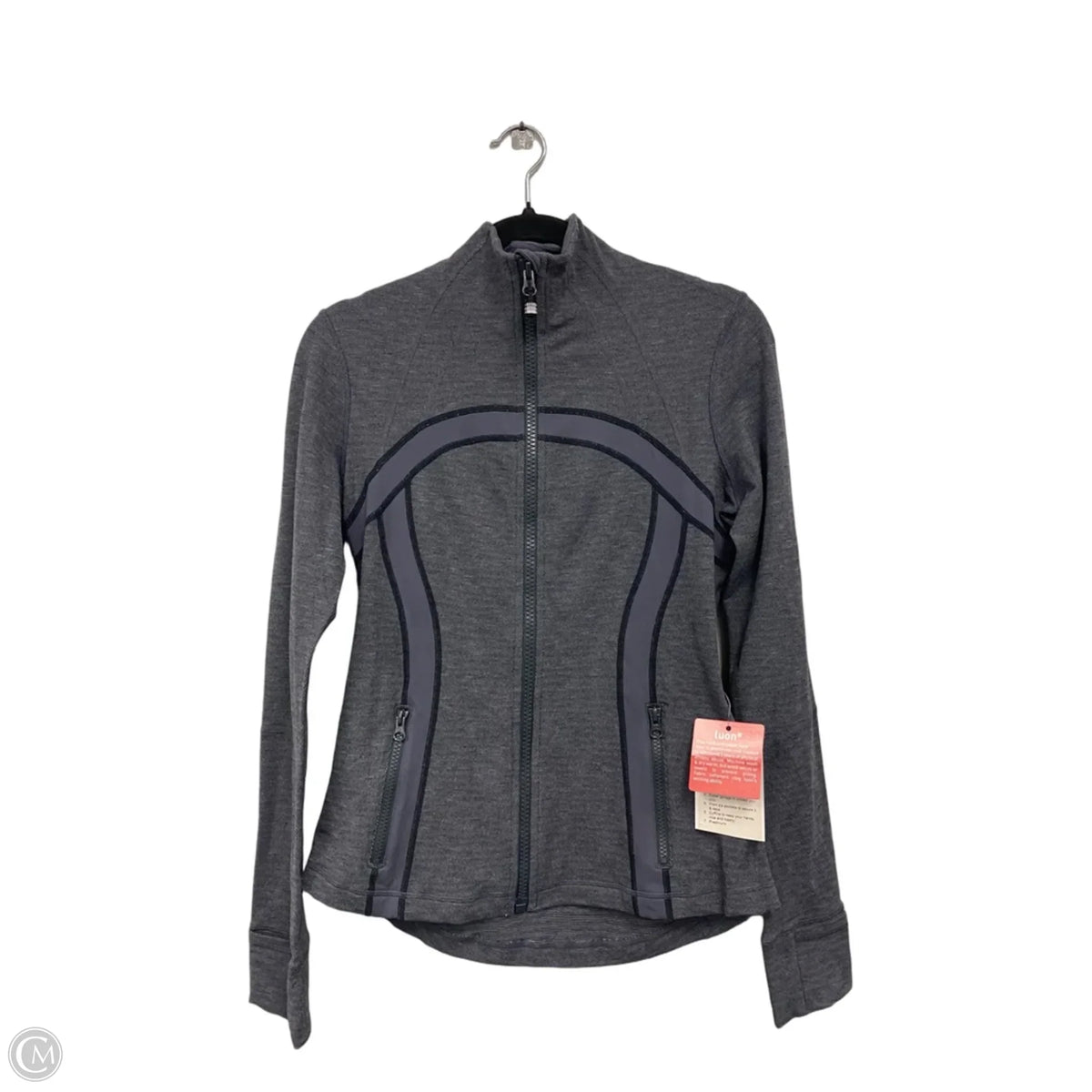 Athletic Jacket By Lululemon In Grey, Size: 8