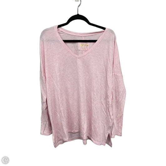 Top Long Sleeve Designer By Lilly Pulitzer In Pink, Size: S