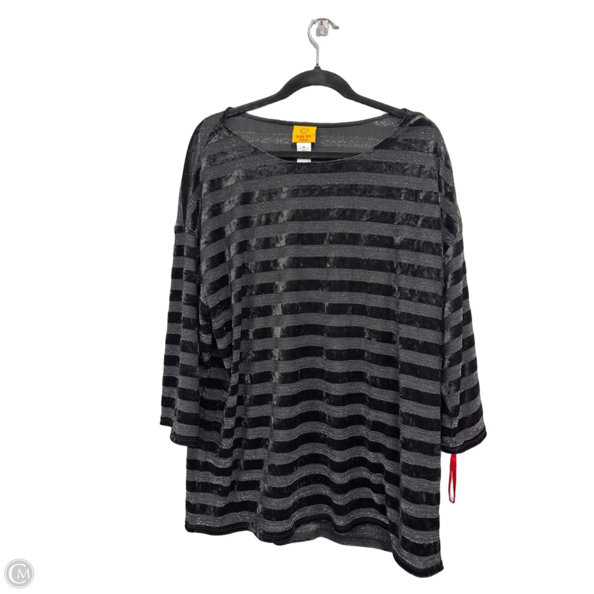 Top Long Sleeve By Ruby Rd In Black, Size: 1x