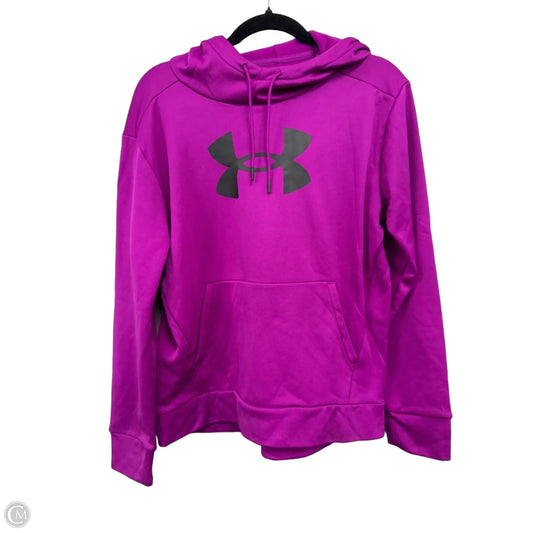 Sweatshirt Hoodie By Under Armour In Purple, Size: M