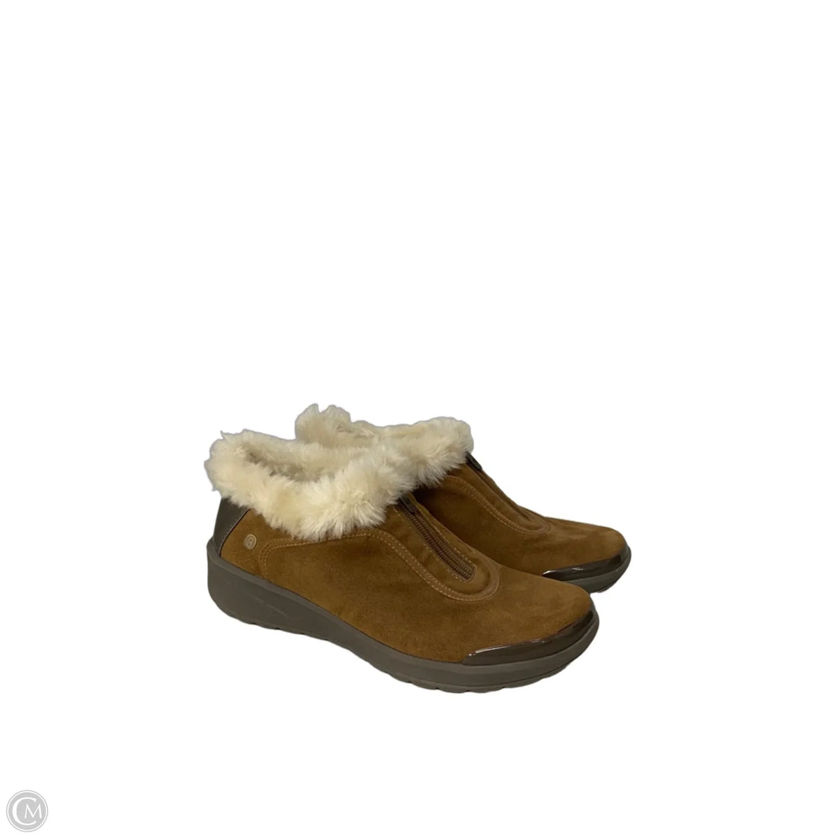 Boots Ankle Flats By Bzees In Tan & White, Size: 8.5