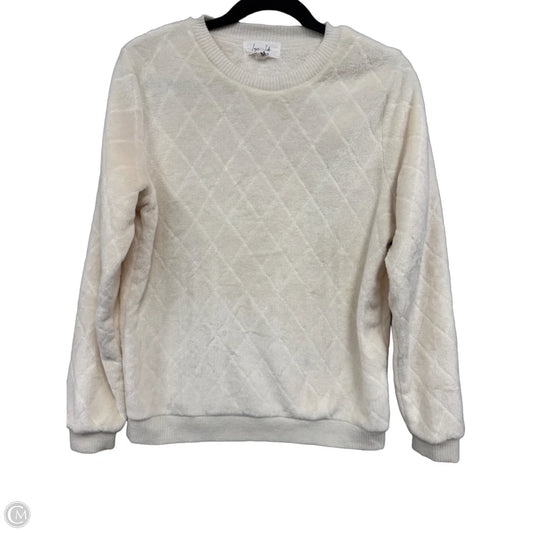 Sweatshirt Crewneck By Clothes Mentor In Cream, Size: M