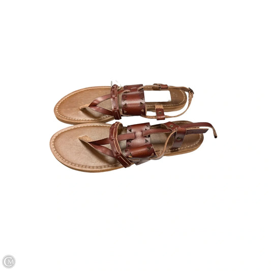Sandals Flats By Mossimo In Brown, Size: 9