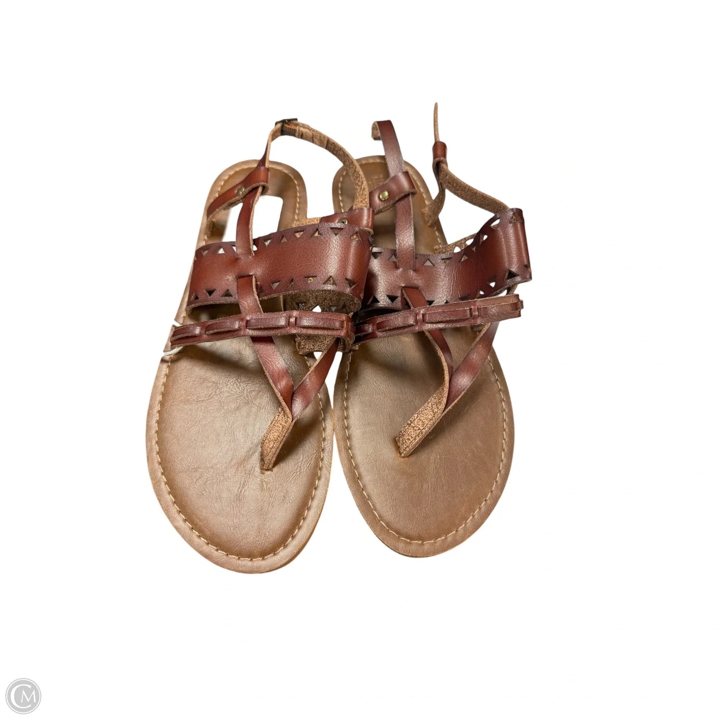 Sandals Flats By Mossimo In Brown, Size: 9