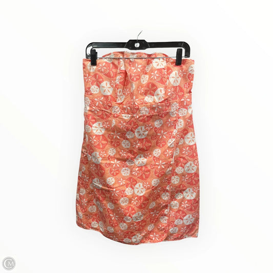 Dress Casual Short By Vineyard Vines In Orange & White, Size: L