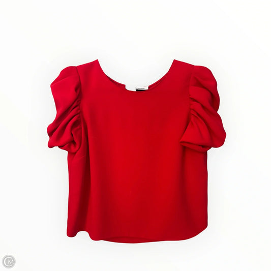 Blouse Short Sleeve By Amanda Uprichard In Red, Size: L
