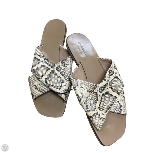 Sandals Flats By Everlane In Snakeskin Print, Size: 8