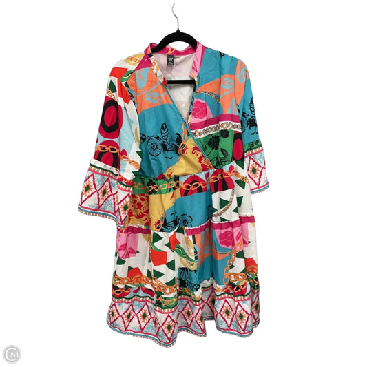 Dress Casual Short By Shein In Floral Print, Size: 2x