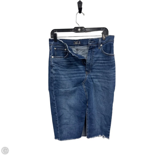 Skirt Midi By Abercrombie And Fitch In Blue, Size: 10