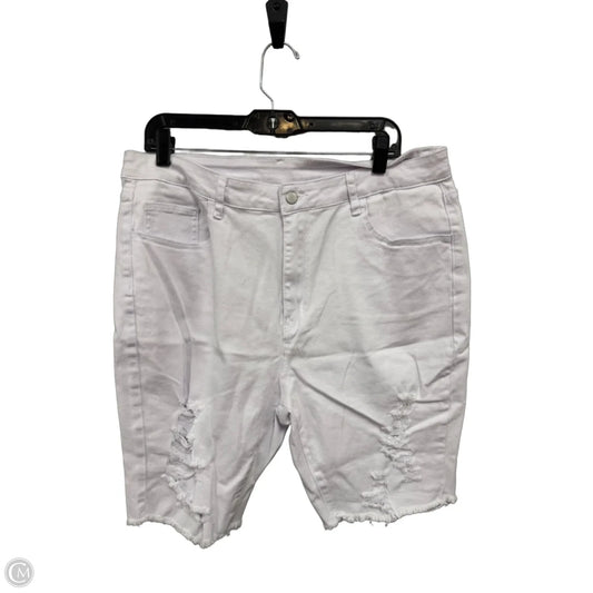 Shorts By Shein In White, Size: 3x