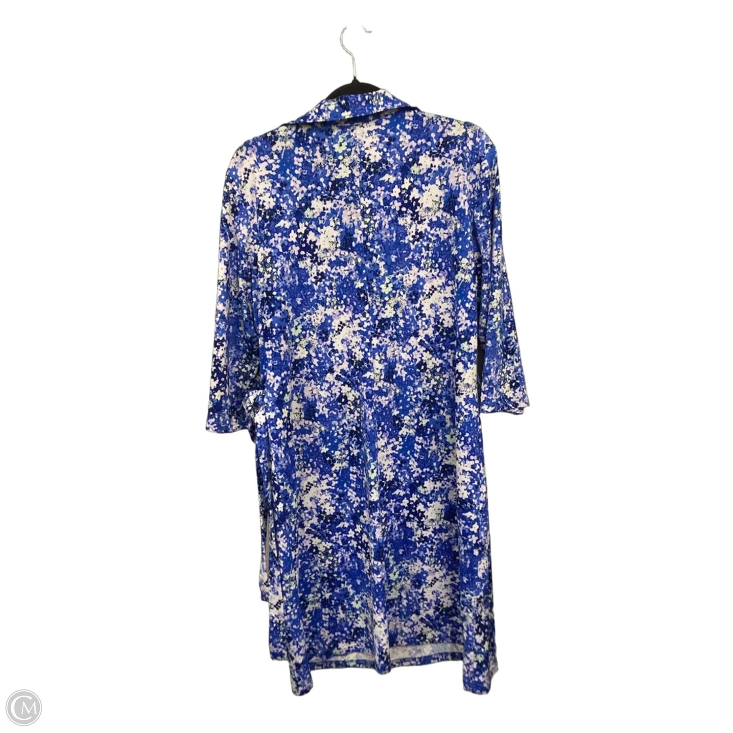Dress Casual Short By Karin Stevens In Blue & White, Size: 14
