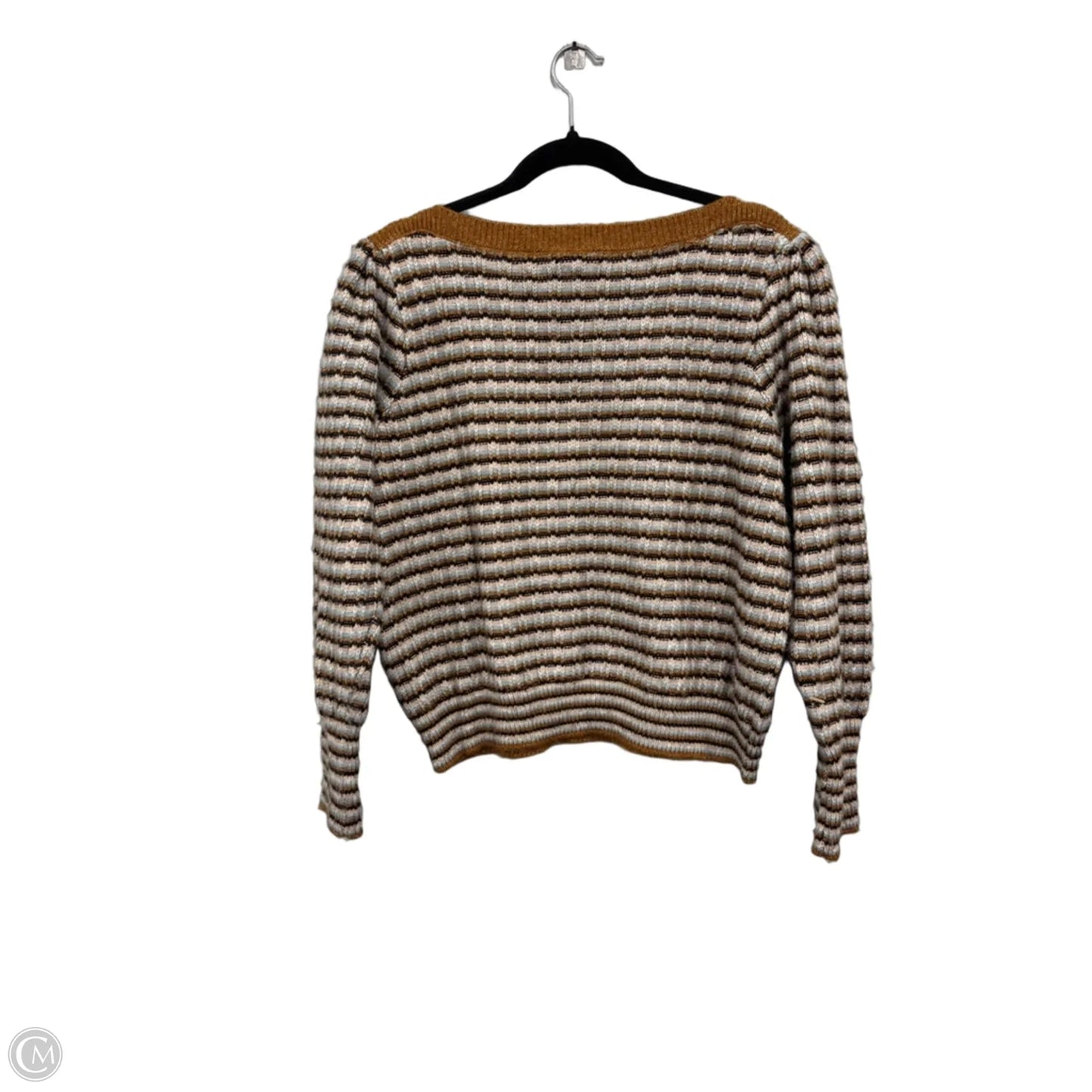 Sweater By Nine West In Brown & Green, Size: L