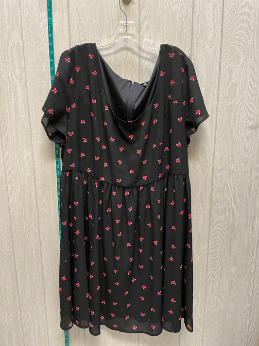 Black & Pink Dress Casual Short Torrid, Size 2x