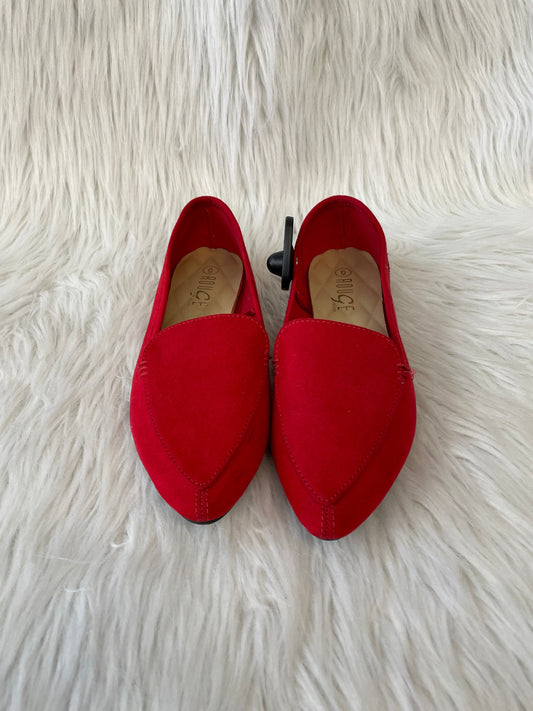 Red Shoes Flats Rouge, Size 6