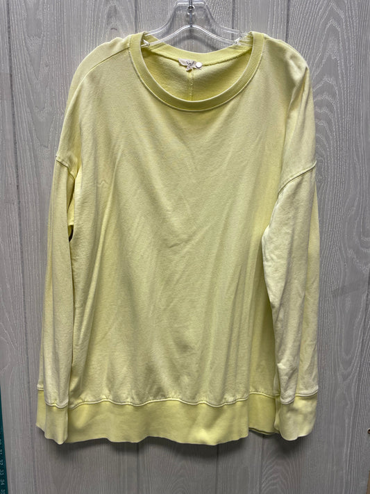 Top Long Sleeve By Easel In Yellow, Size: L