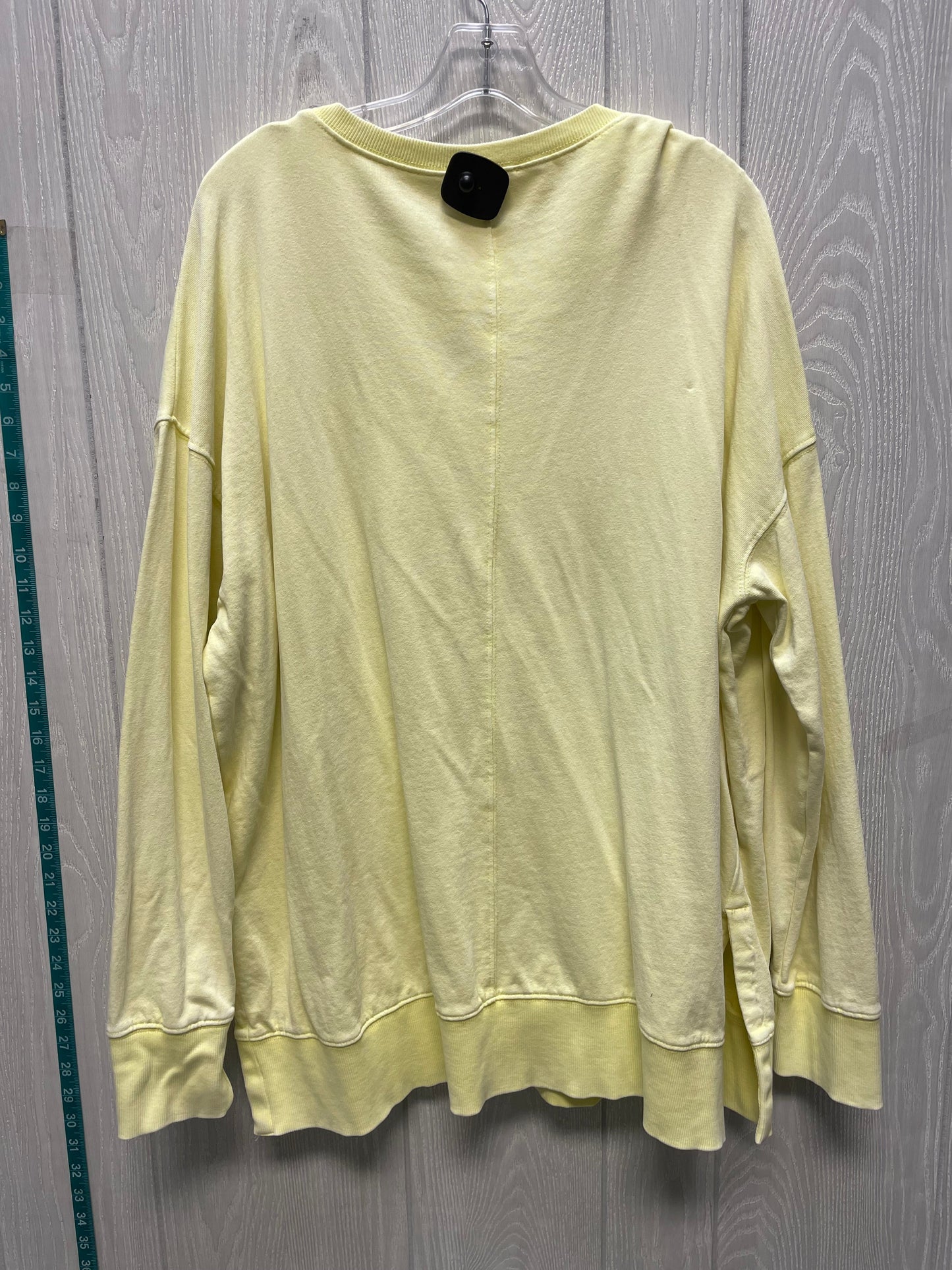 Top Long Sleeve By Easel In Yellow, Size: L