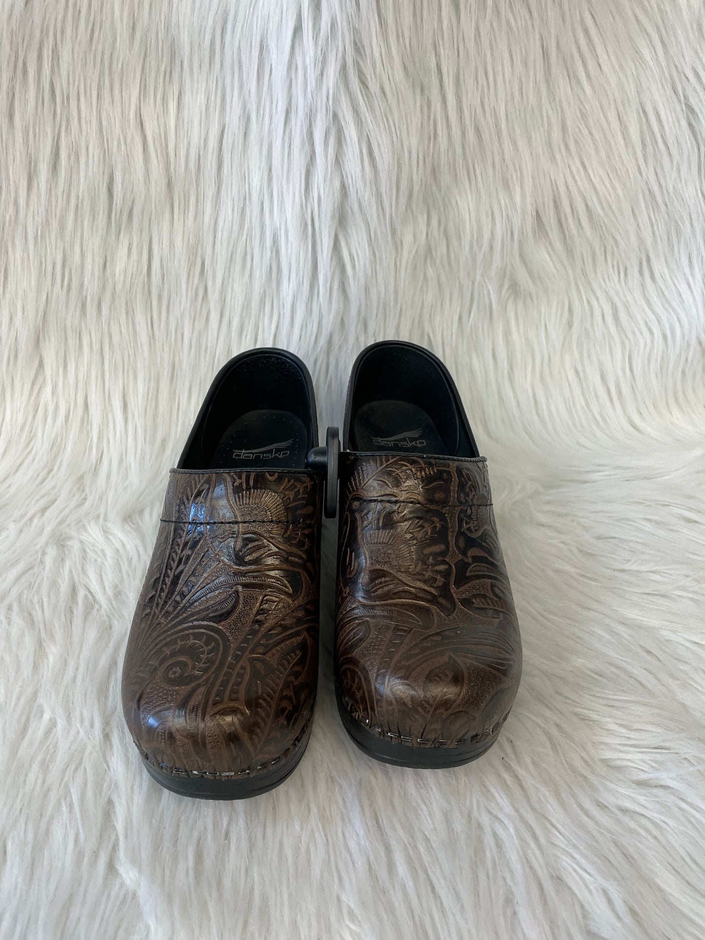 Brown Shoes Heels Wedge Dansko, Size 6.5