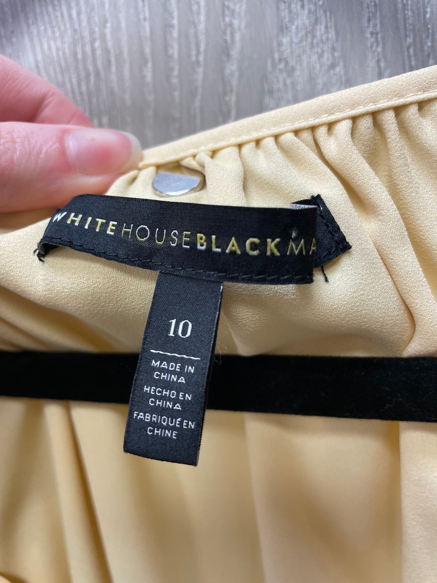 Dress Casual Short By White House Black Market In Yellow, Size: M