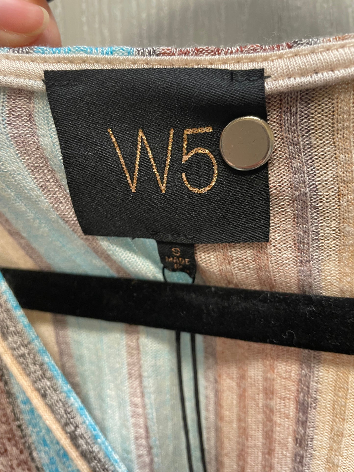 Striped Pattern Top Short Sleeve W5, Size S