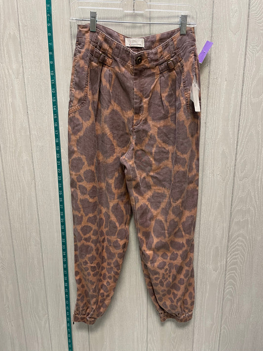 Purple & Tan Pants Joggers Anthropologie, Size 6