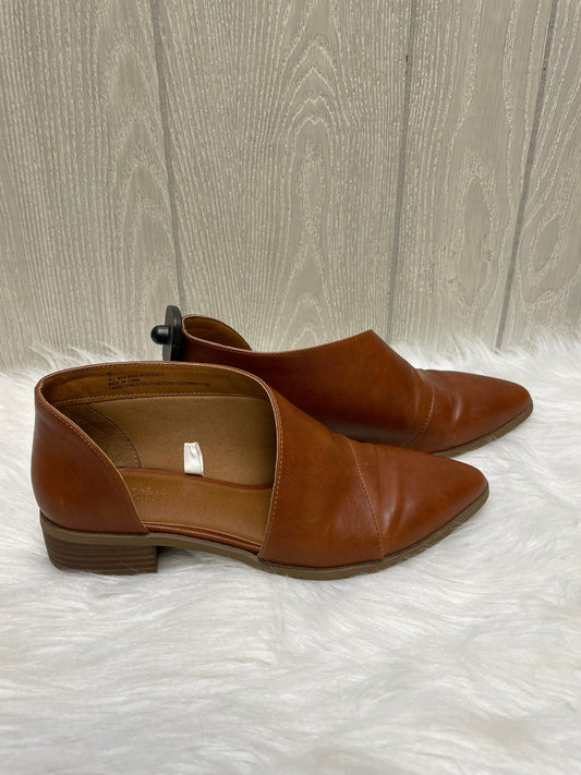 Brown Shoes Heels Block Universal Thread, Size 7.5
