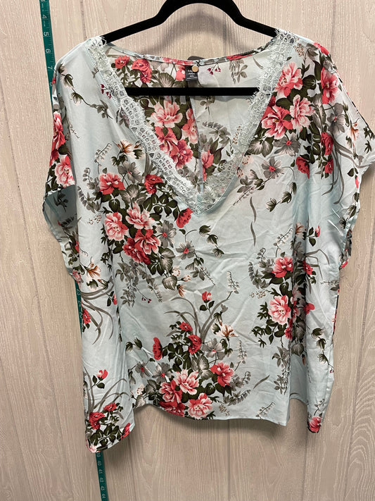 Floral Print Top Sleeveless Shein, Size 3x